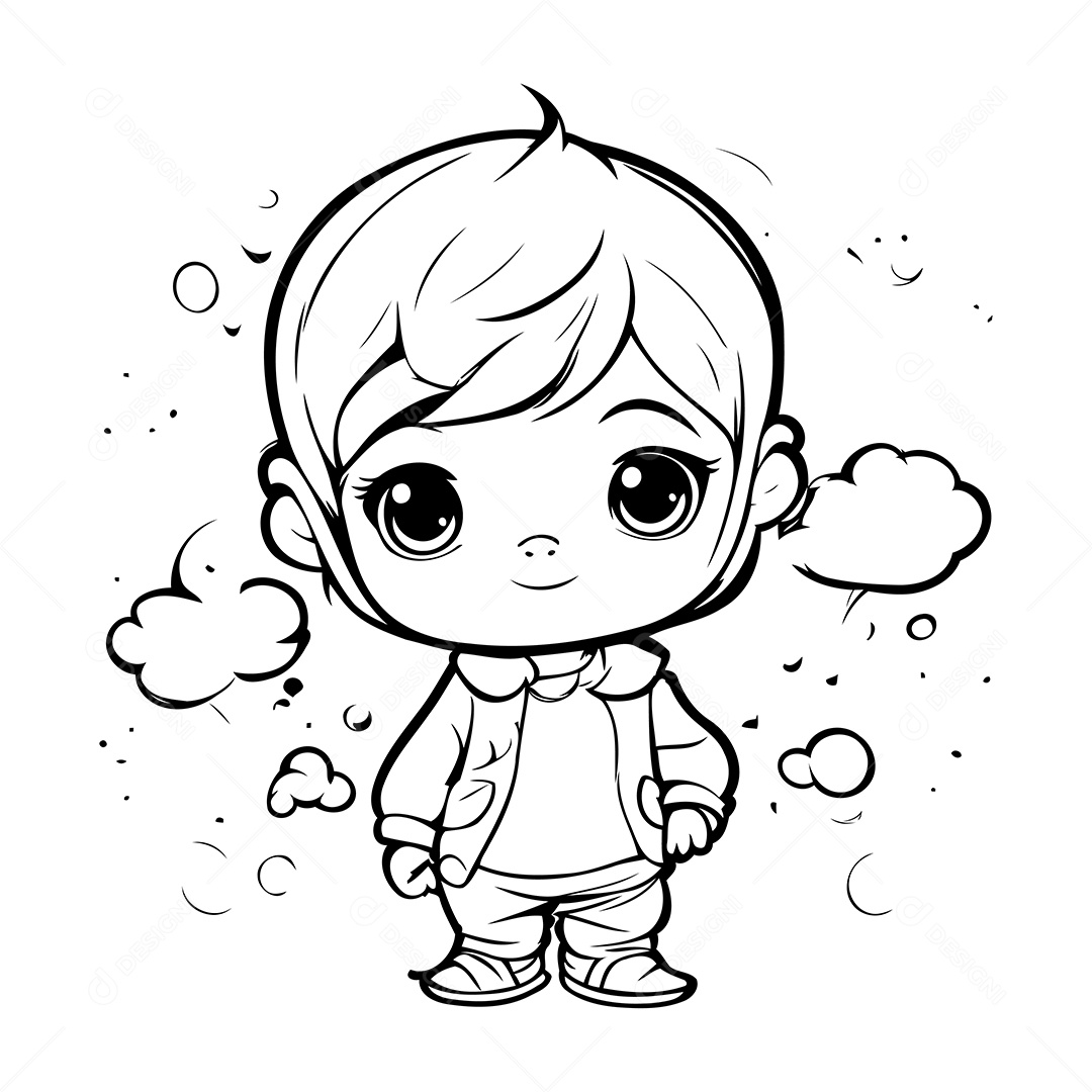 Gato Desenho Para Colorir Vetor EPS