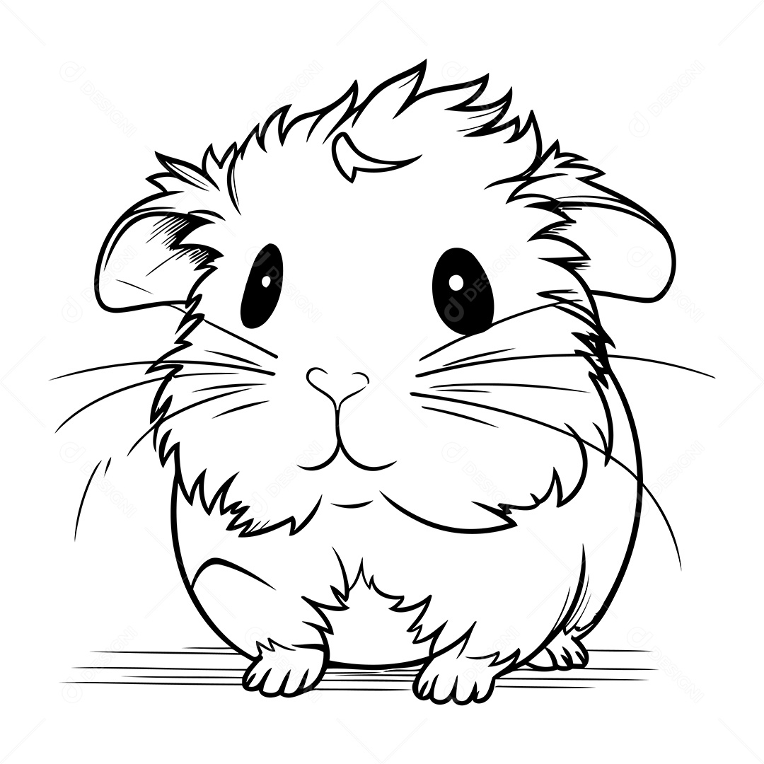 Hamster Desenho Para Colorir Vetor EPS