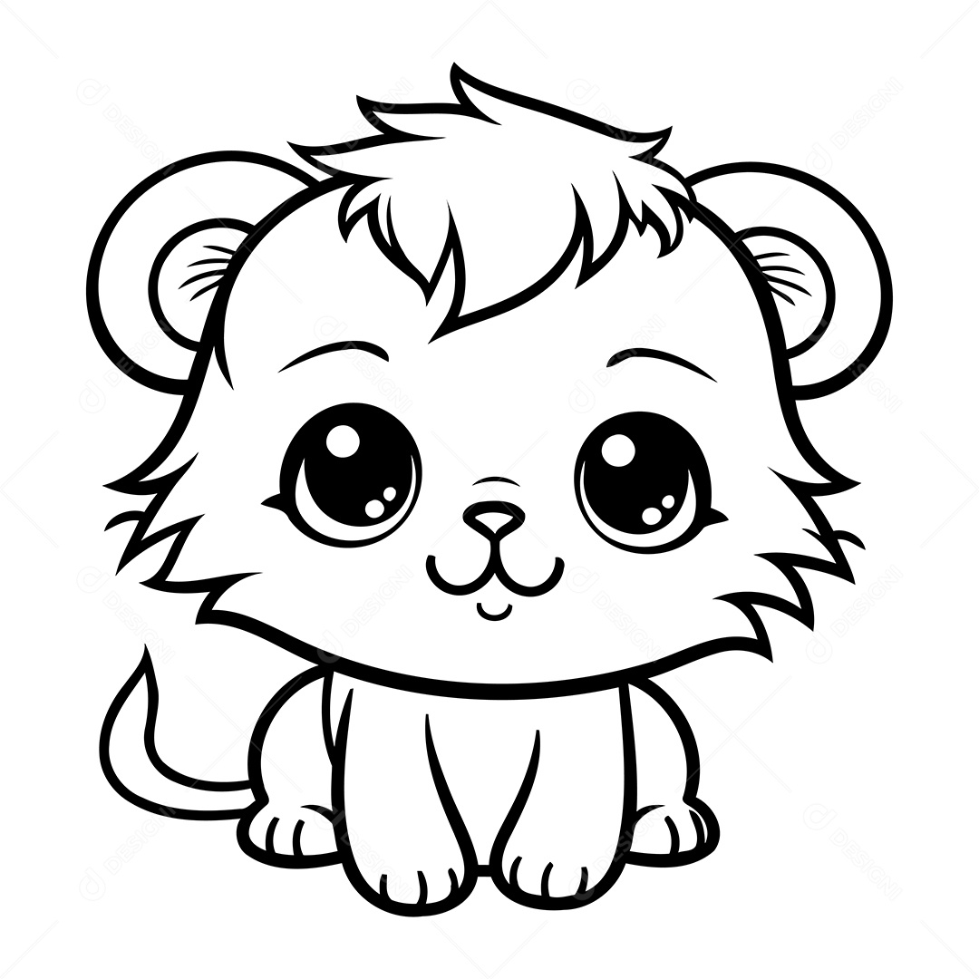 Gato Desenho Para Colorir Vetor EPS