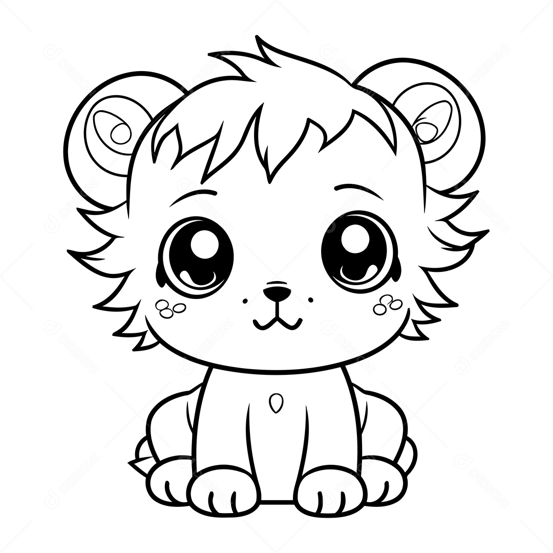 Gato Desenho Para Colorir Vetor EPS