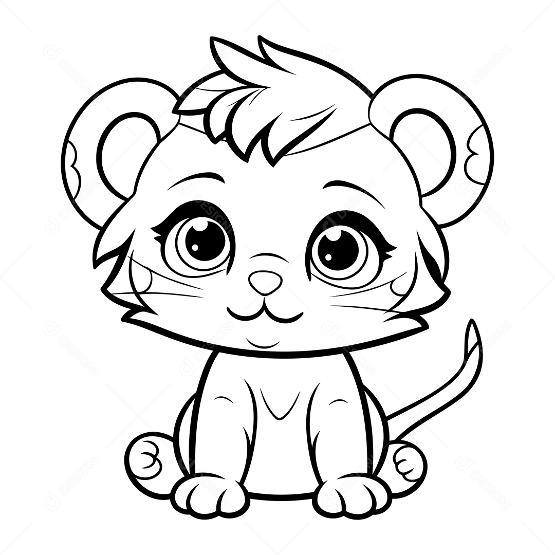 Gato Desenho Para Colorir Vetor EPS