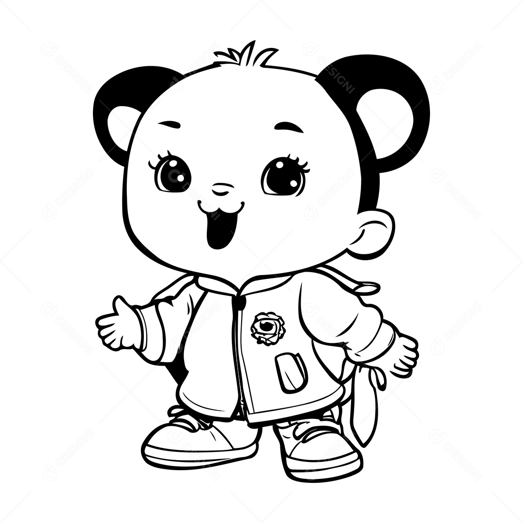 Bebê Desenho Para Colorir Vetor EPS