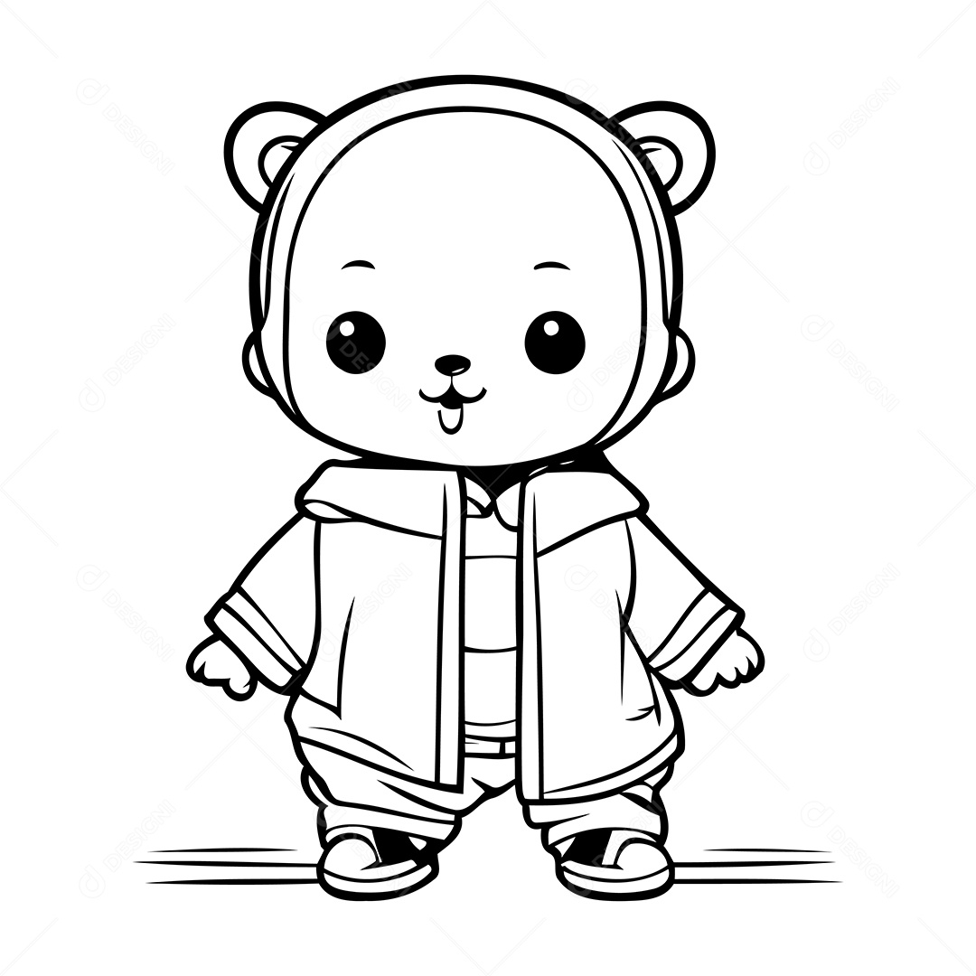 Bebê Desenho Para Colorir Vetor EPS