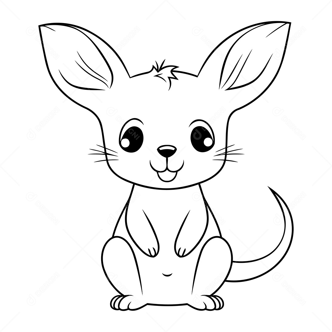 Canguru Desenho Para Colorir Vetor EPS