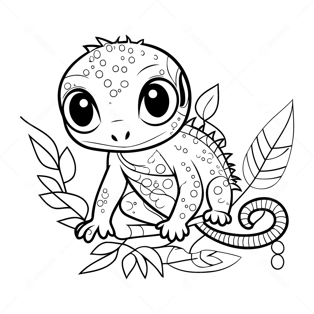 Calango Desenho Para Colorir Vetor EPS