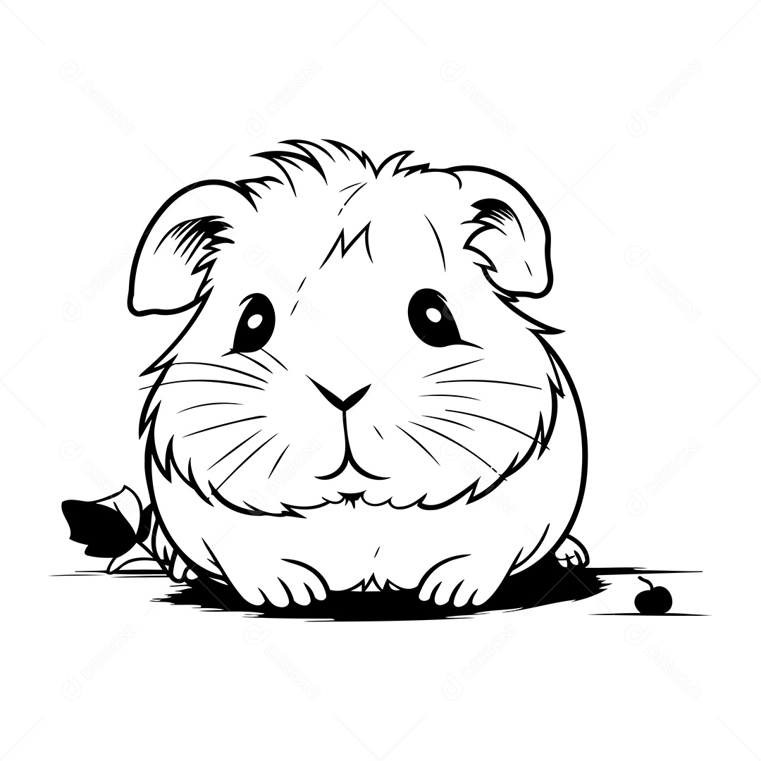 Hamster Desenho Para Colorir Vetor EPS