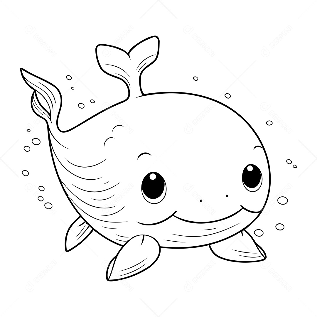 Golfinho Desenho Para Colorir Vetor EPS