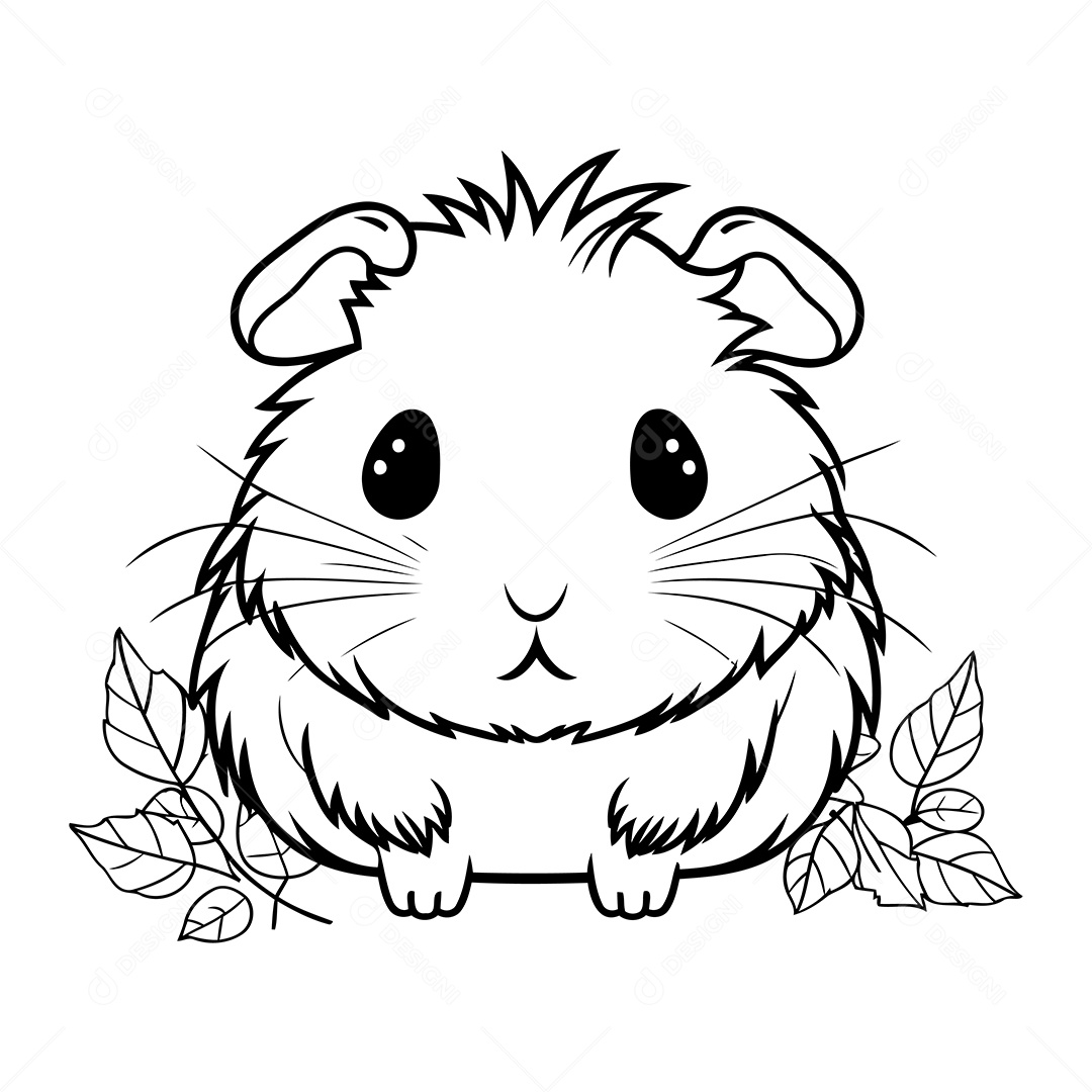 Hamster Desenho Para Colorir Vetor EPS