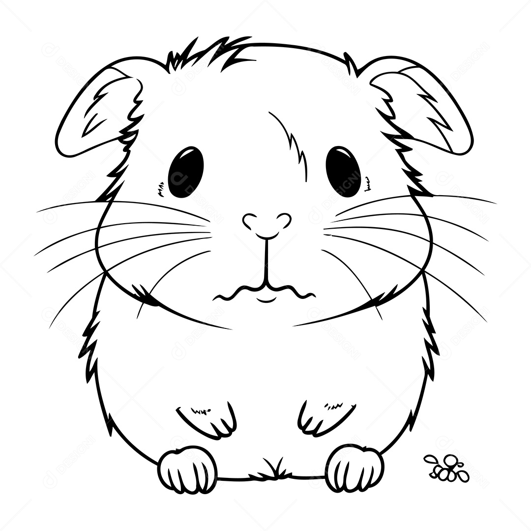 Hamster Desenho Para Colorir Vetor EPS