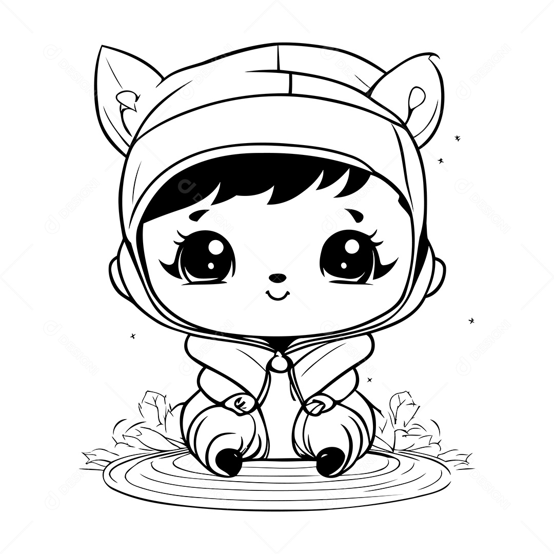 Bebê Desenho Para Colorir Vetor EPS