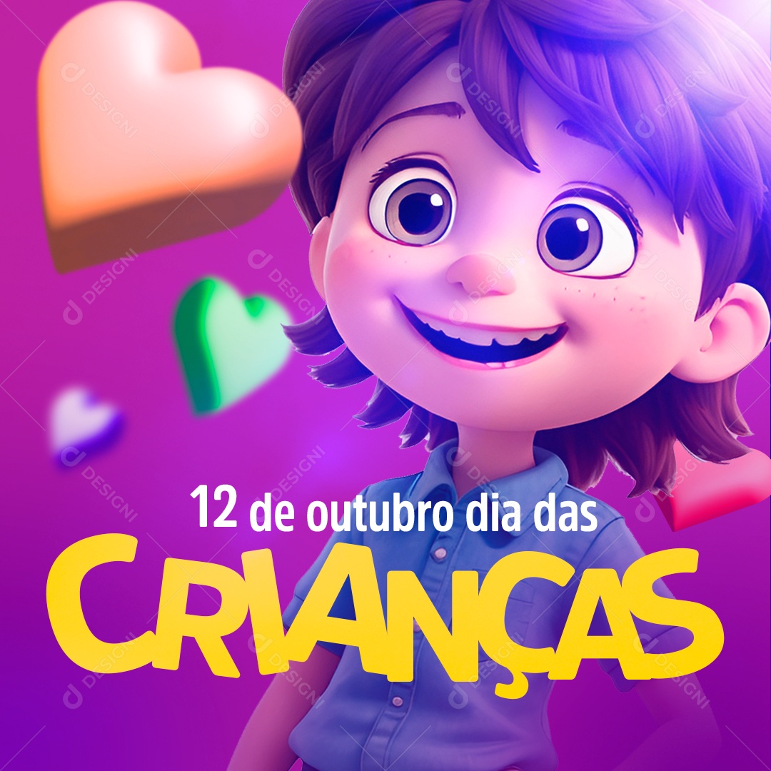 Dia Das Crianças 12 De Outubro Social Media PSD Editável