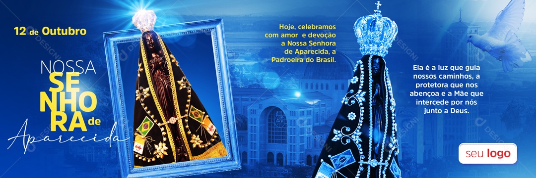 Banner 12 De Outubro Padroeira Do Brasil Social Media PSD Editável