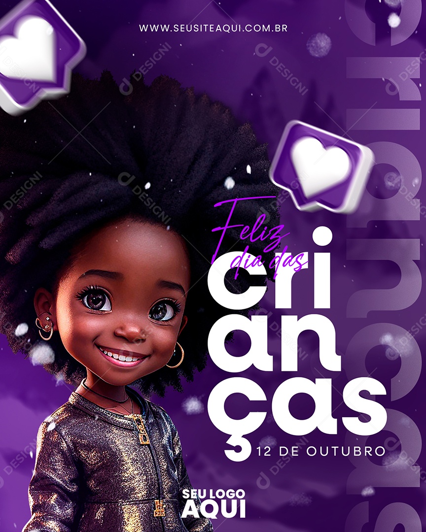Feliz Dia das Crianças 12 de Outubro Social Media PSD Editável