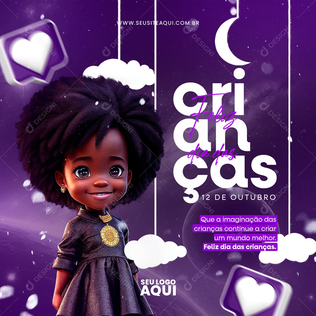 Feliz Dia das Crianças 12 de Outubro Social Media PSD Editável