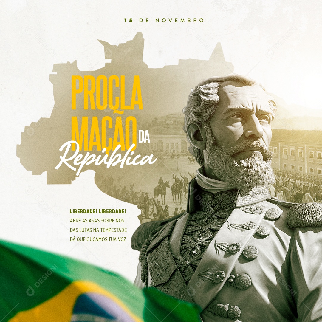 Dia da Proclamação da República 15 de Novembro Social Media PSD Editável