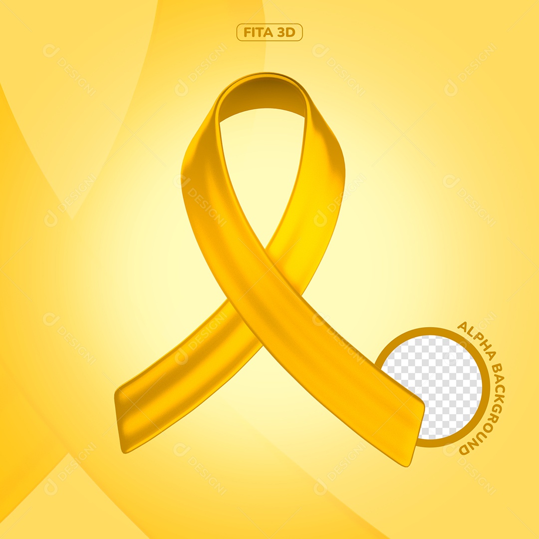 Emoji  Fita Amarela Elemento 3D para Composição PSD