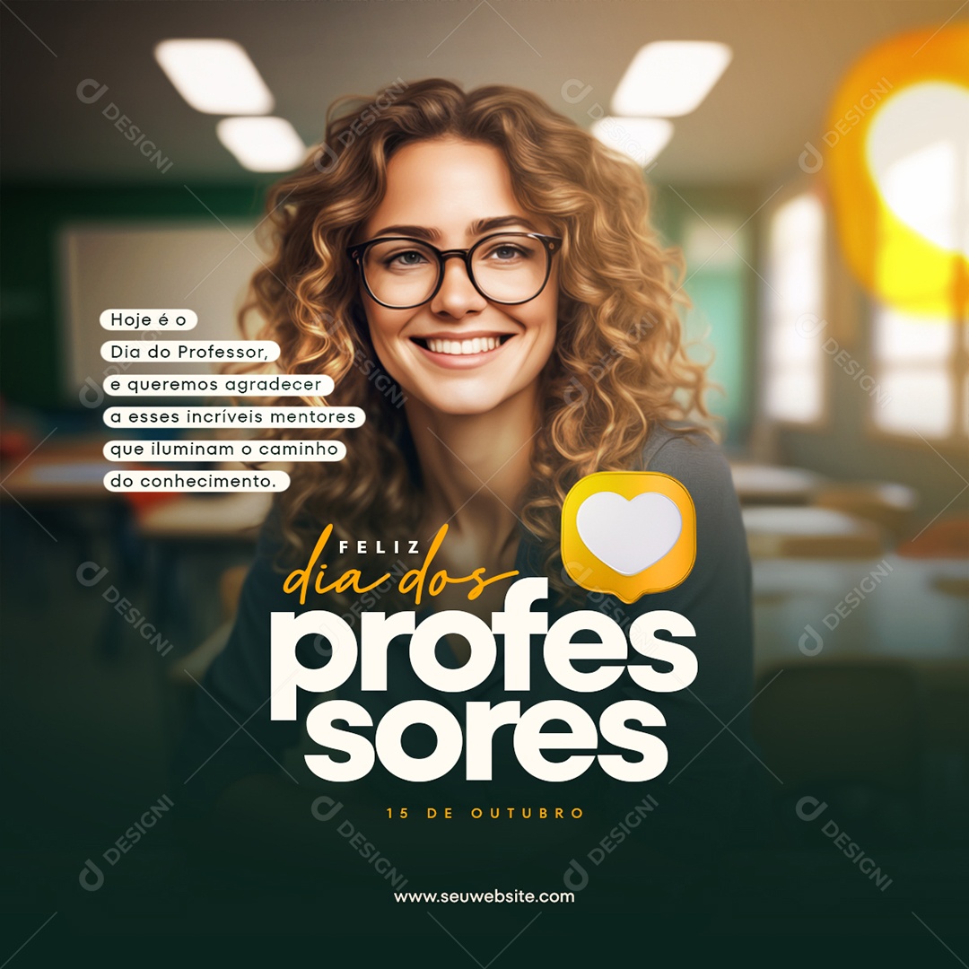 Feed Feliz Dia Dos Professores Iluminam o Caminho Social Media PSD Editável