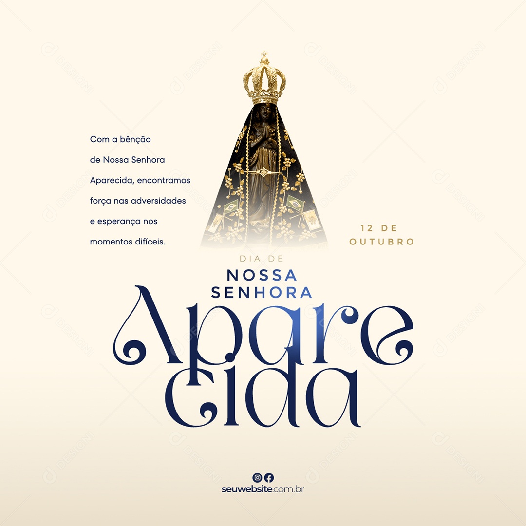 Social Media Dia De Nossa Senhora Aparecida PSD Editável
