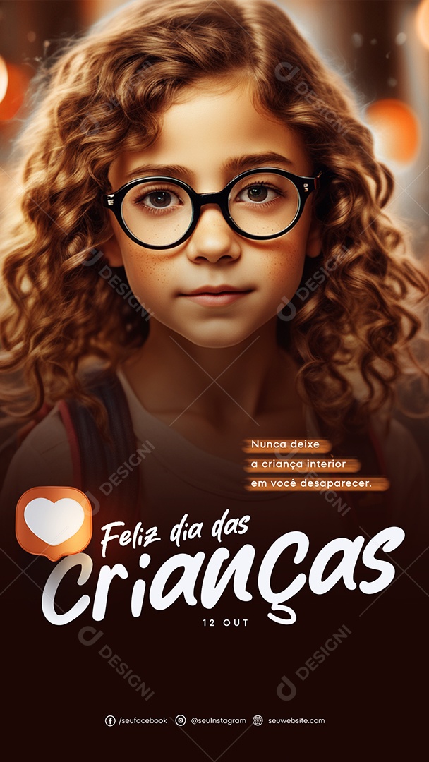 Social Media Story Feliz Dia Das Crianças 12 De Outubro PSD Editável