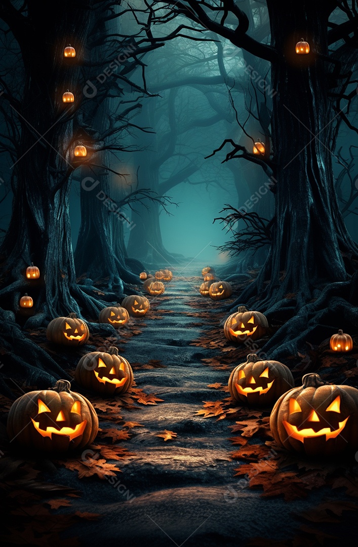 Cenário de halloween Ilustração