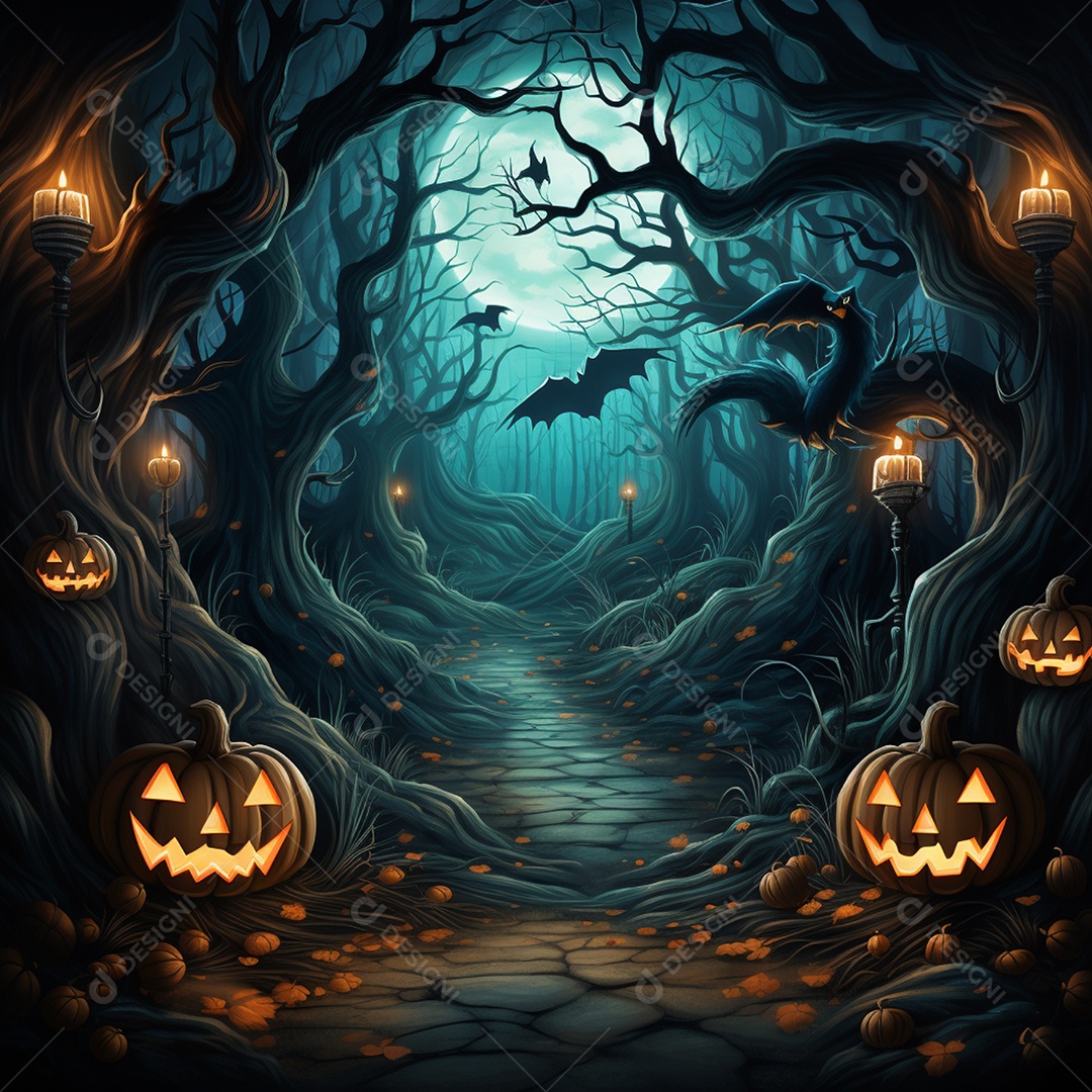 Cenário de halloween Ilustração