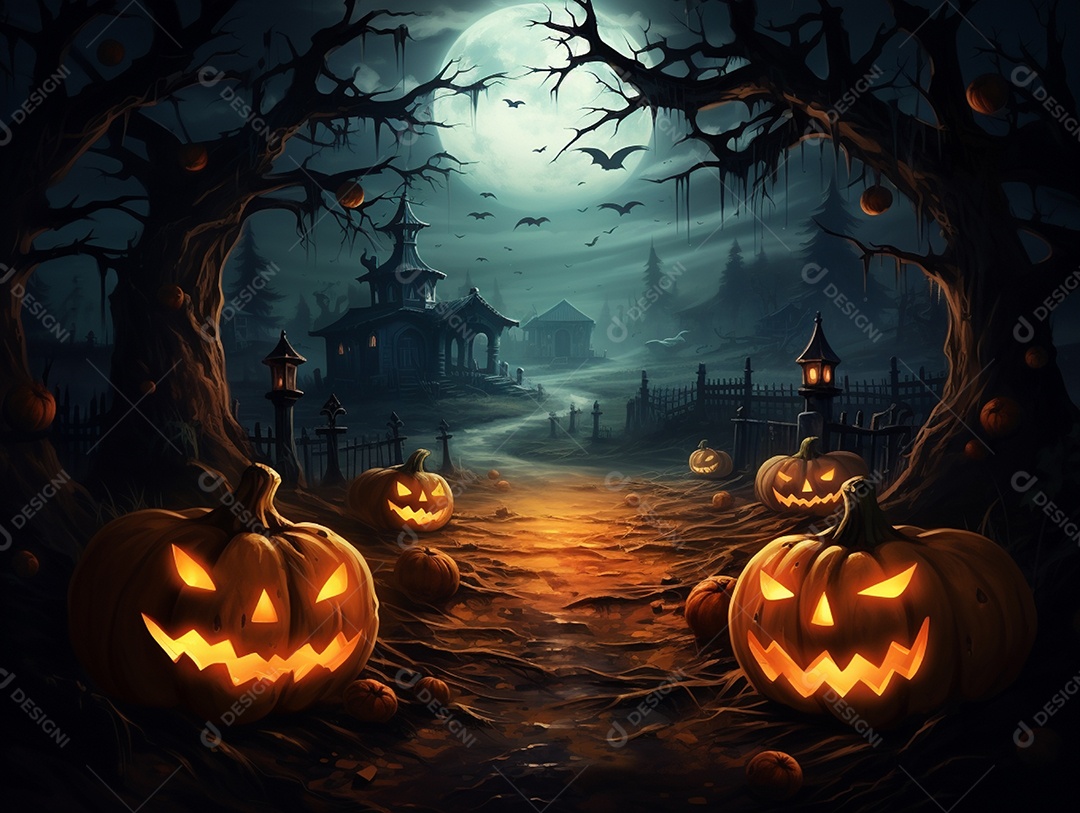 Cenário de halloween Ilustração