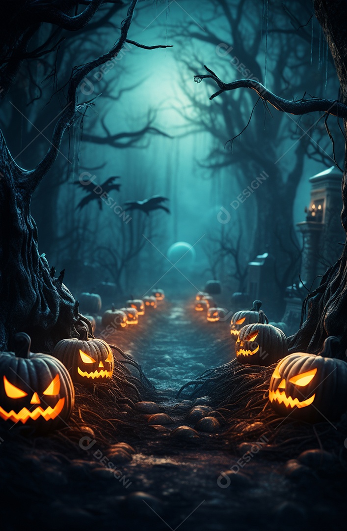 Cenário de halloween Ilustração