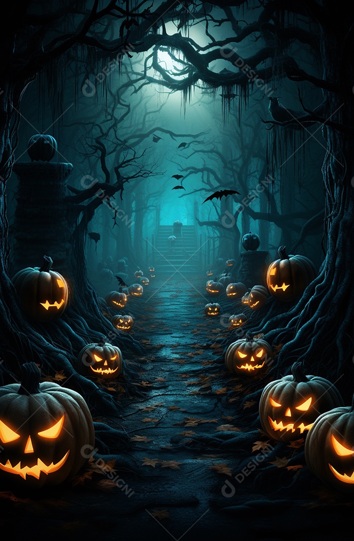 Cenário de halloween Ilustração