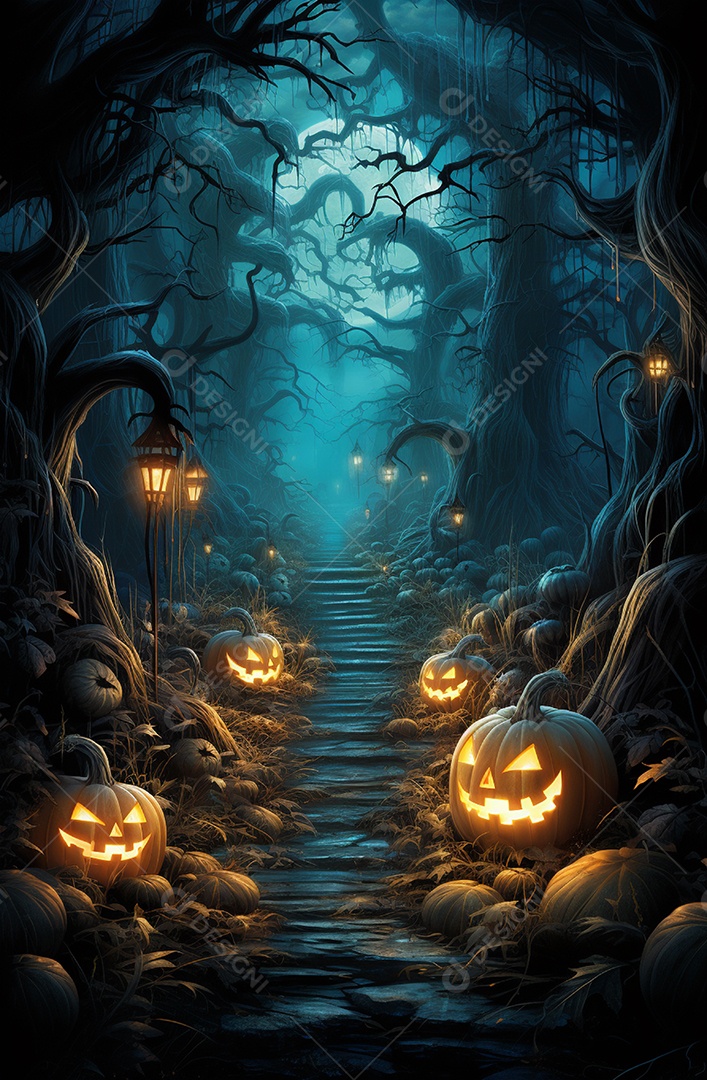 Cenário de halloween Ilustração