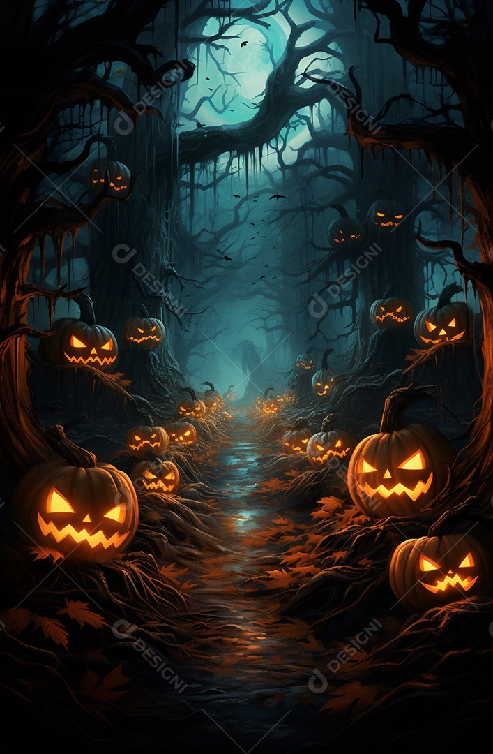 Cenário de halloween Ilustração