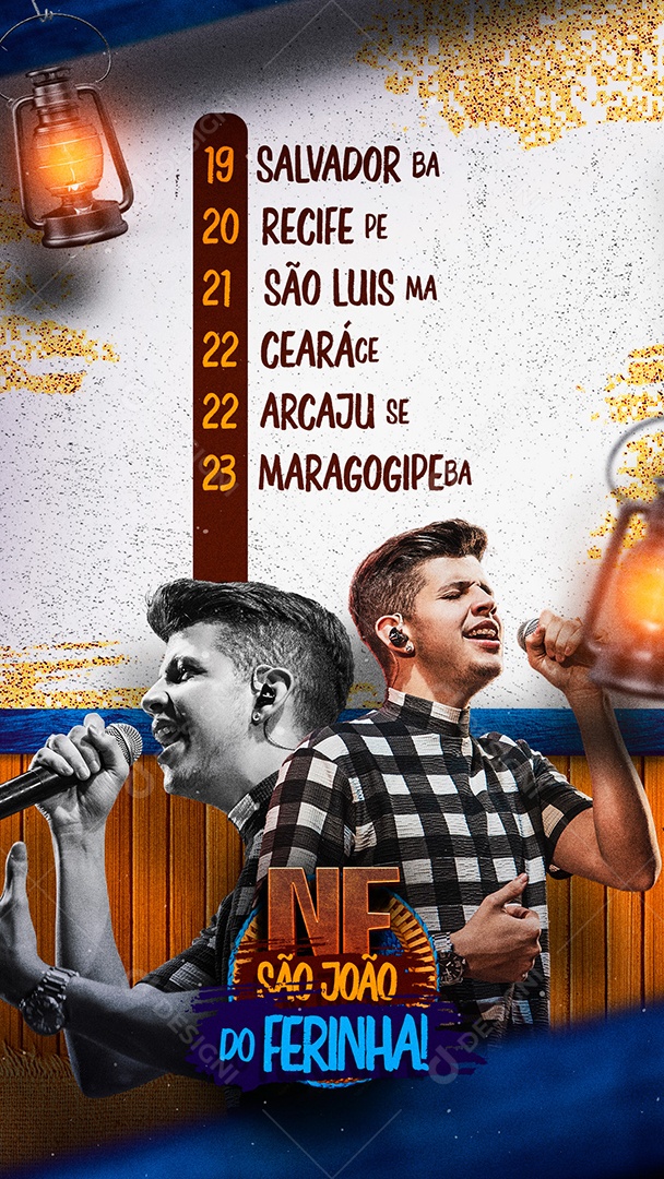 Flyer Story Nadson o Ferinha São João Social Media PSD Editável