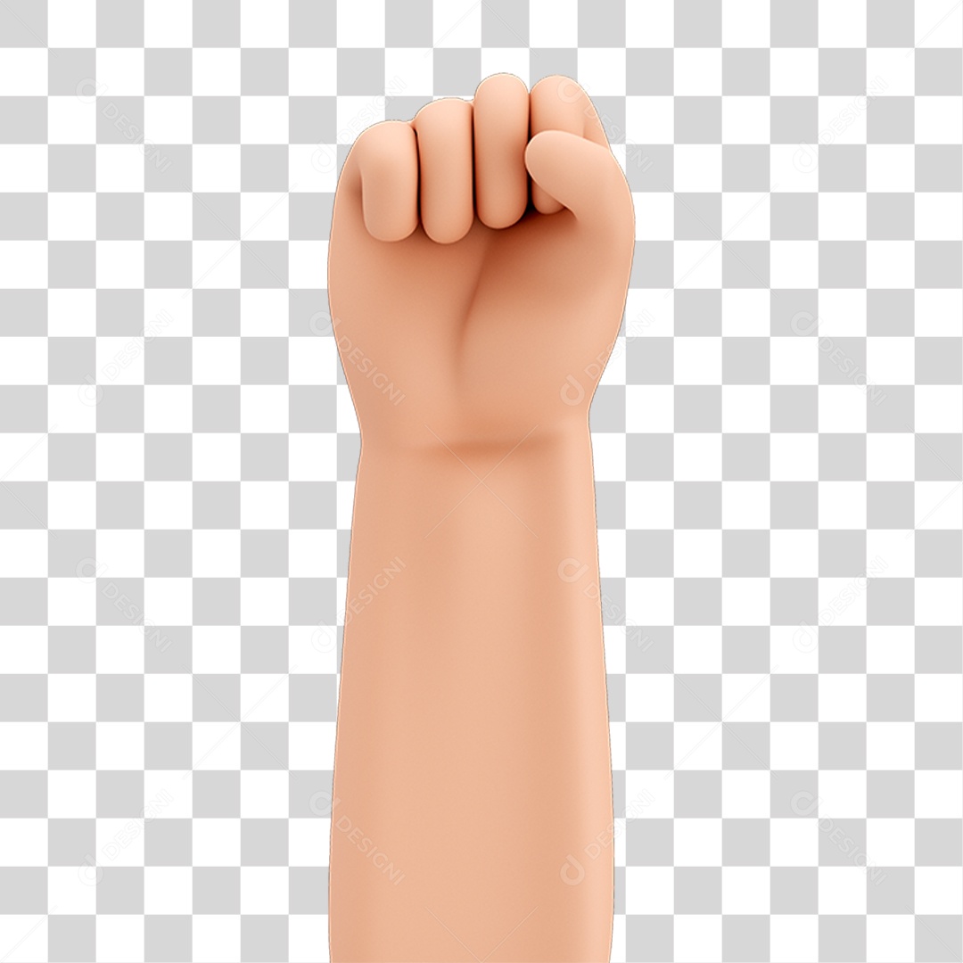 Braço com Punho Fechado Para Cima PNG Transparente