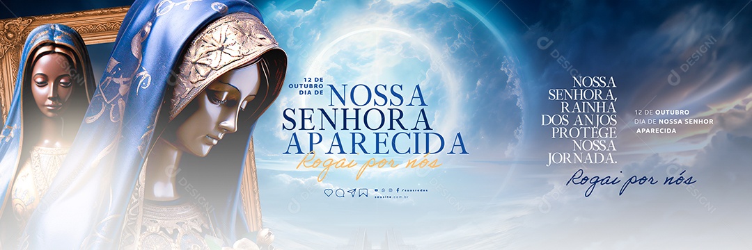 Carrossel Dia de Nossa Senhora Aparecida 12 de Outubro Social Media PSD Editável