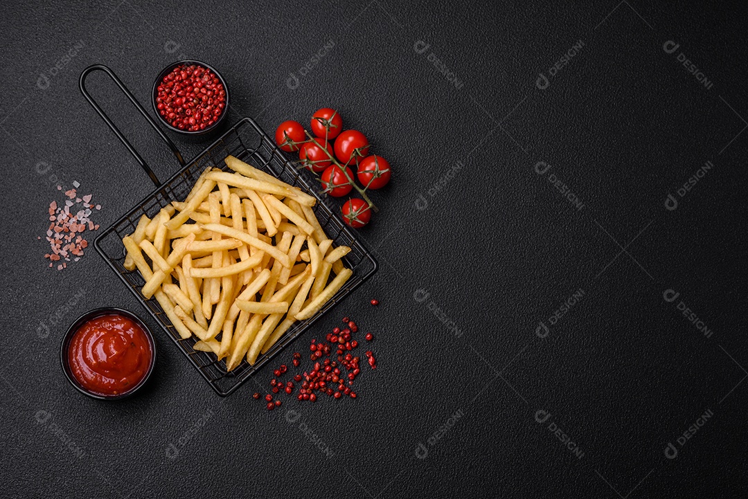 Frescas e deliciosas batatas fritas crocantes