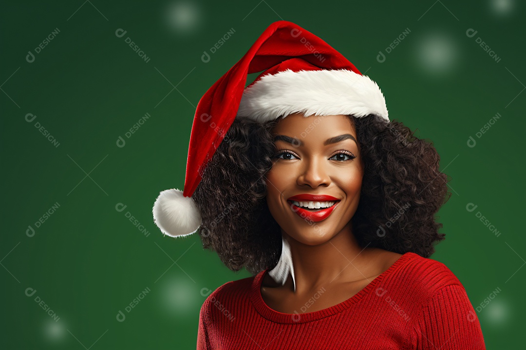 Mulher celebrando natal