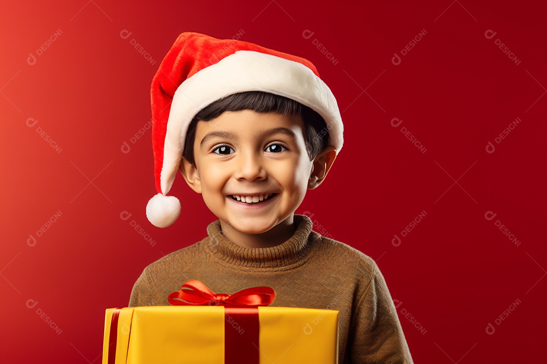 Criança jovem feliz em um fundo isolado