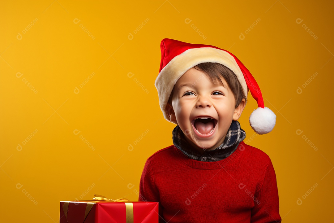 Criança jovem feliz em um fundo isolado