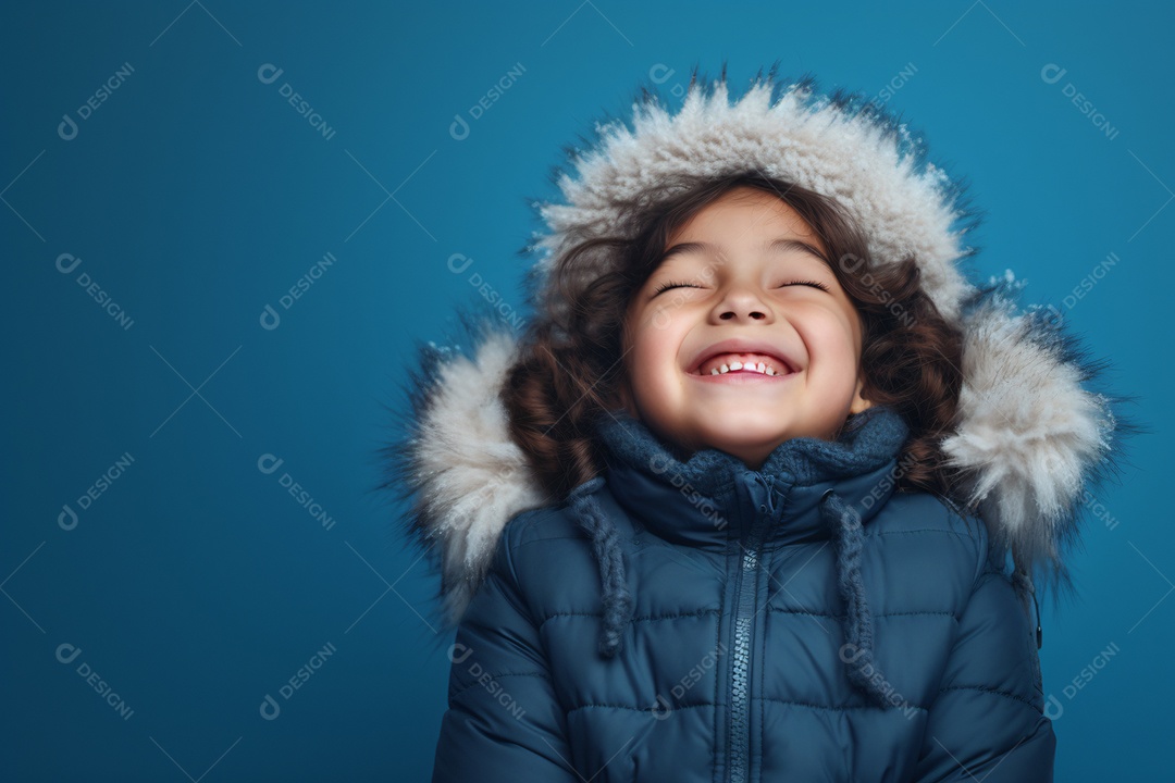 Criança jovem feliz em um fundo isolado