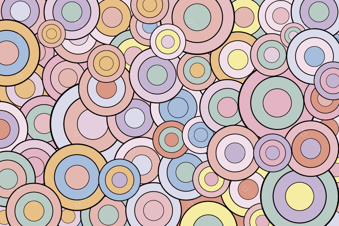 Background de Círculos Ilustração Vetor EPS