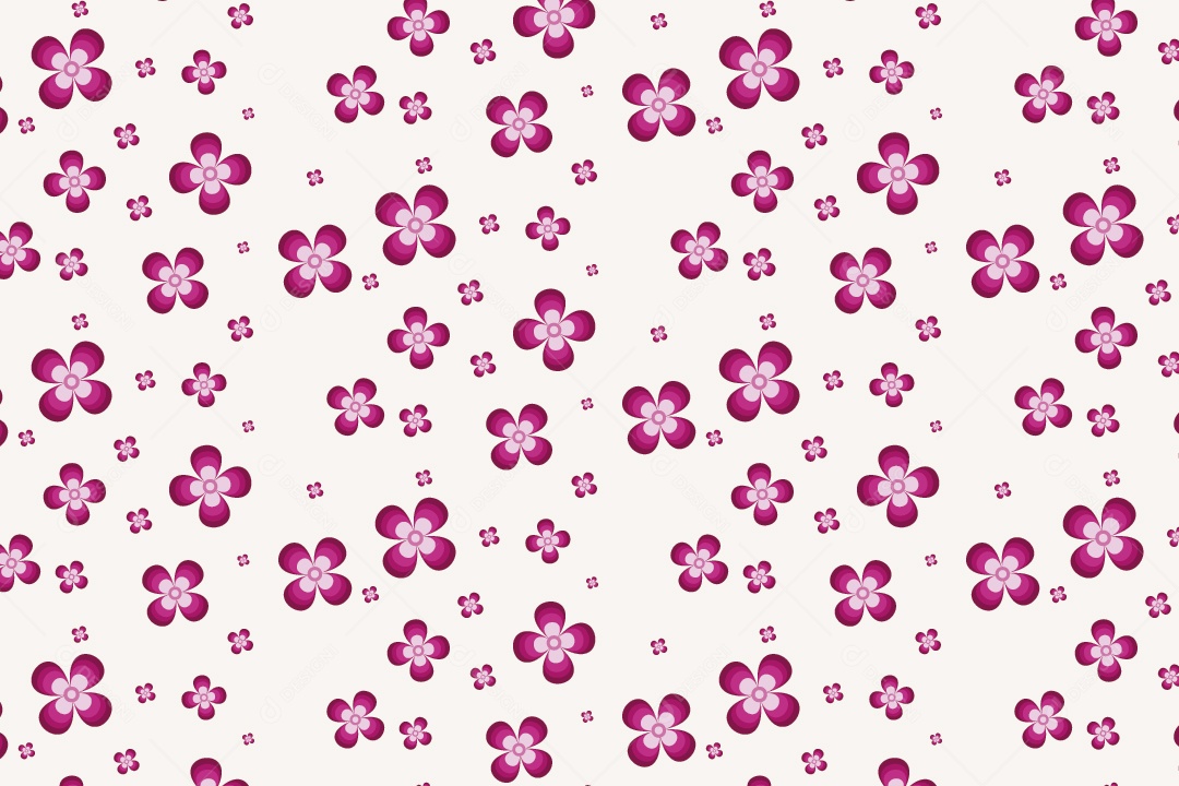 Padrão de Papel de Parede Flores Ilustração Vetor EPS