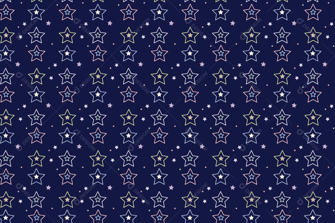 Padrão de Papel de Parede de Estrelas Ilustração Vetor EPS