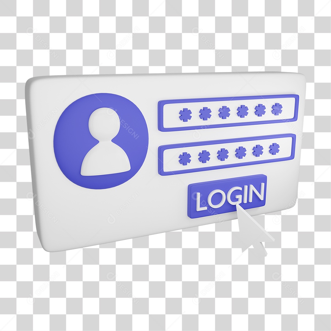 Tela de Login PNG Transparente