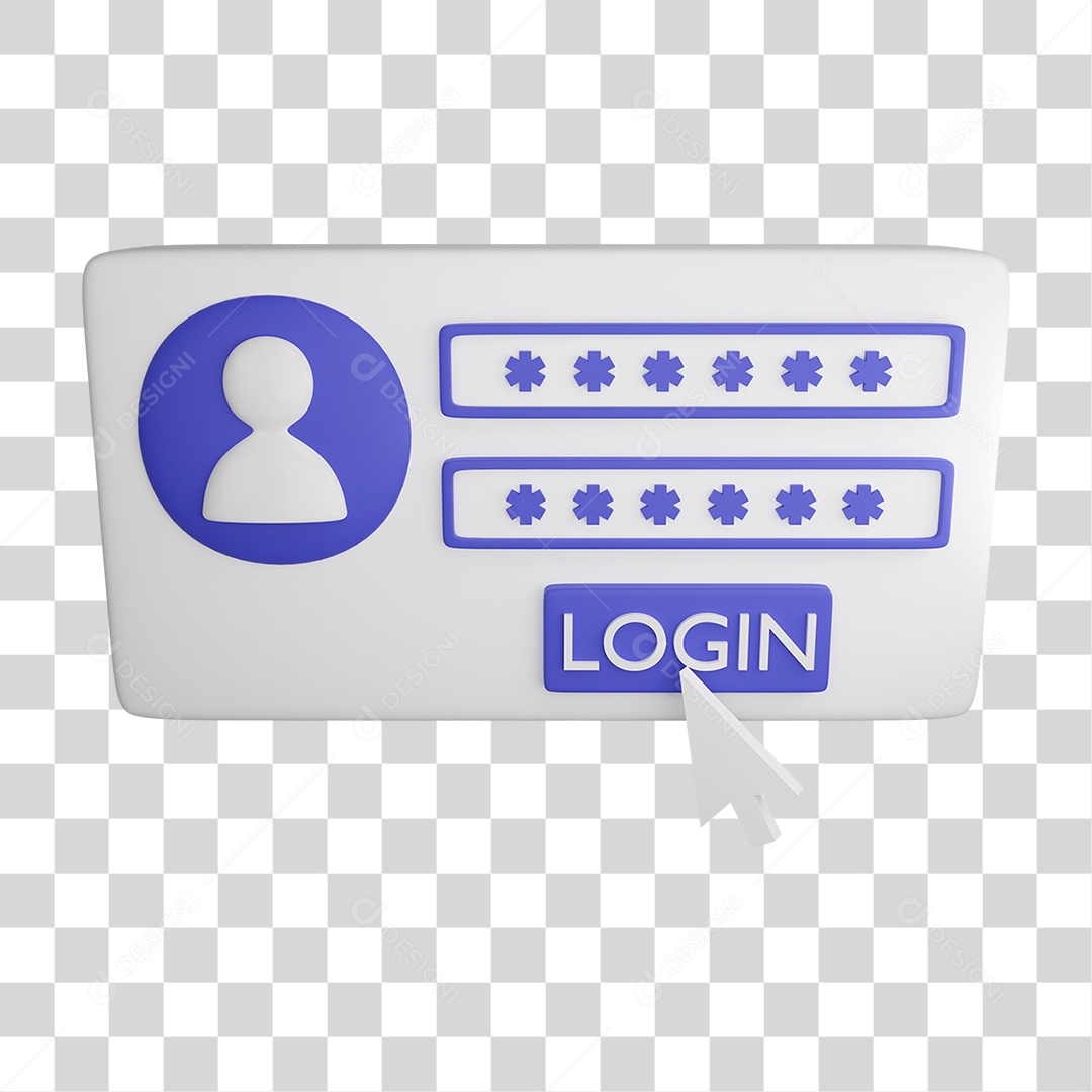 Tela de Login PNG Transparente