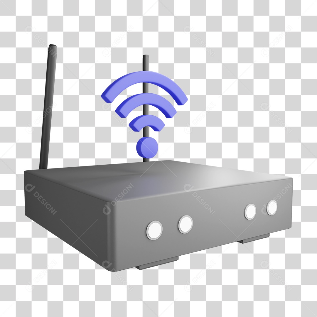 Ícone 3D Wi-fi Para Composição PNG Transparente