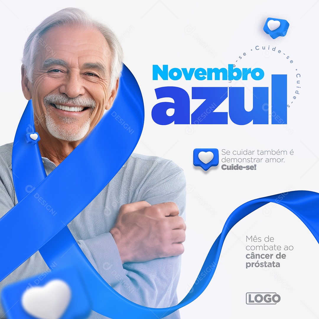 Mês De Combate Ao Câncer De Próstata Social Media PSD Editável