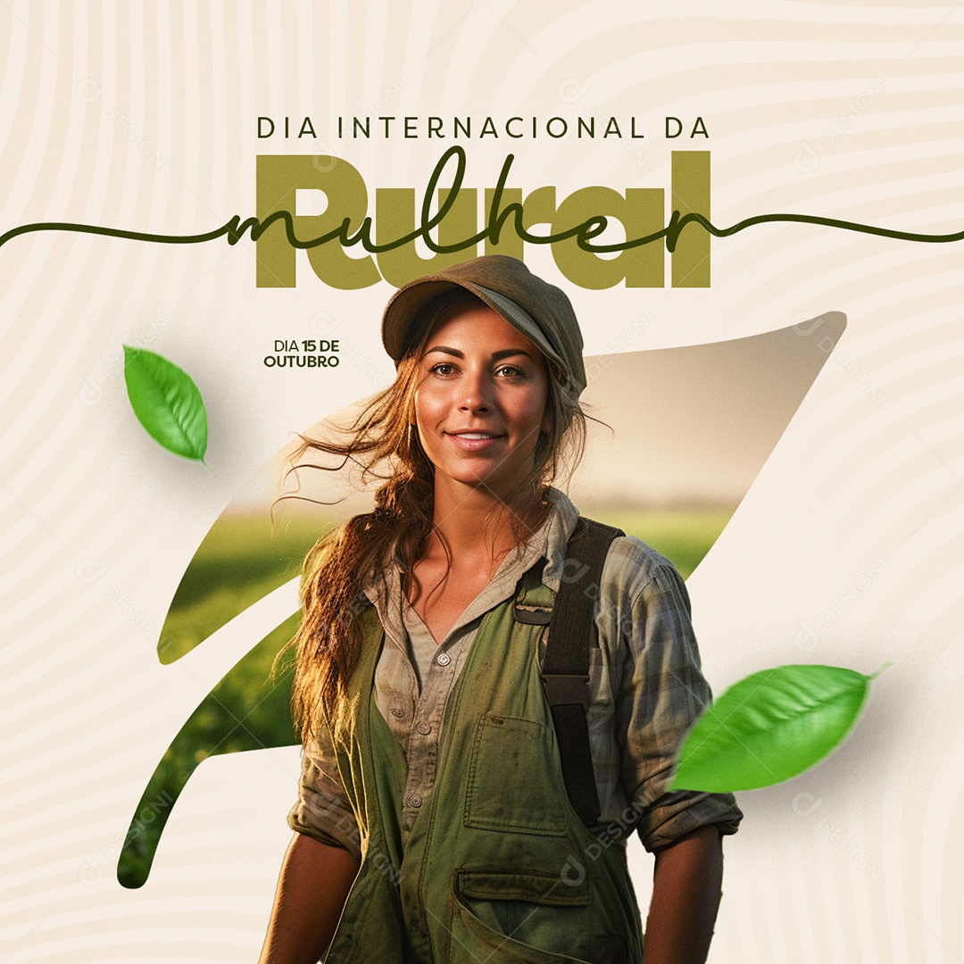 Dia Internacional Da Mulher Rural 15 de Outubro Social Media PSD Editável