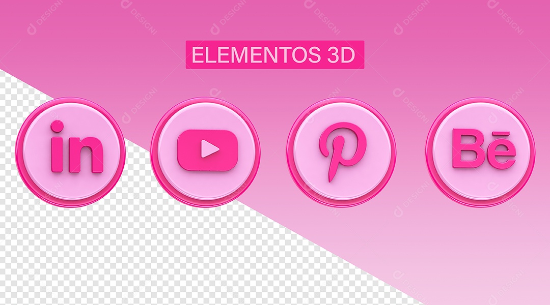 Elemento 3D Rede Sociais Outubro Rosa Para Composição PSD