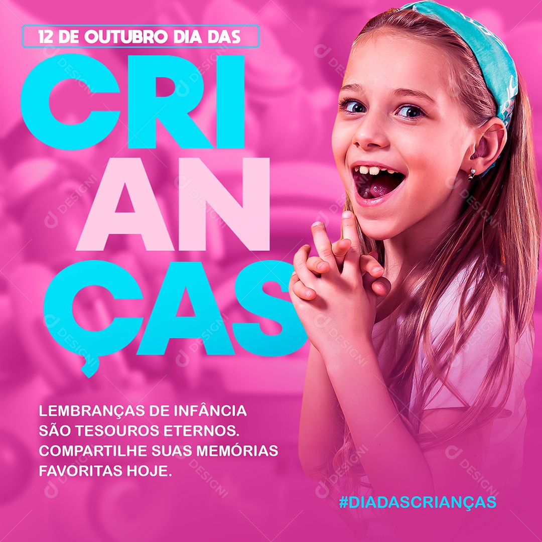 Social Media Dia Das Crianças 12 De Outubro PSD Editável