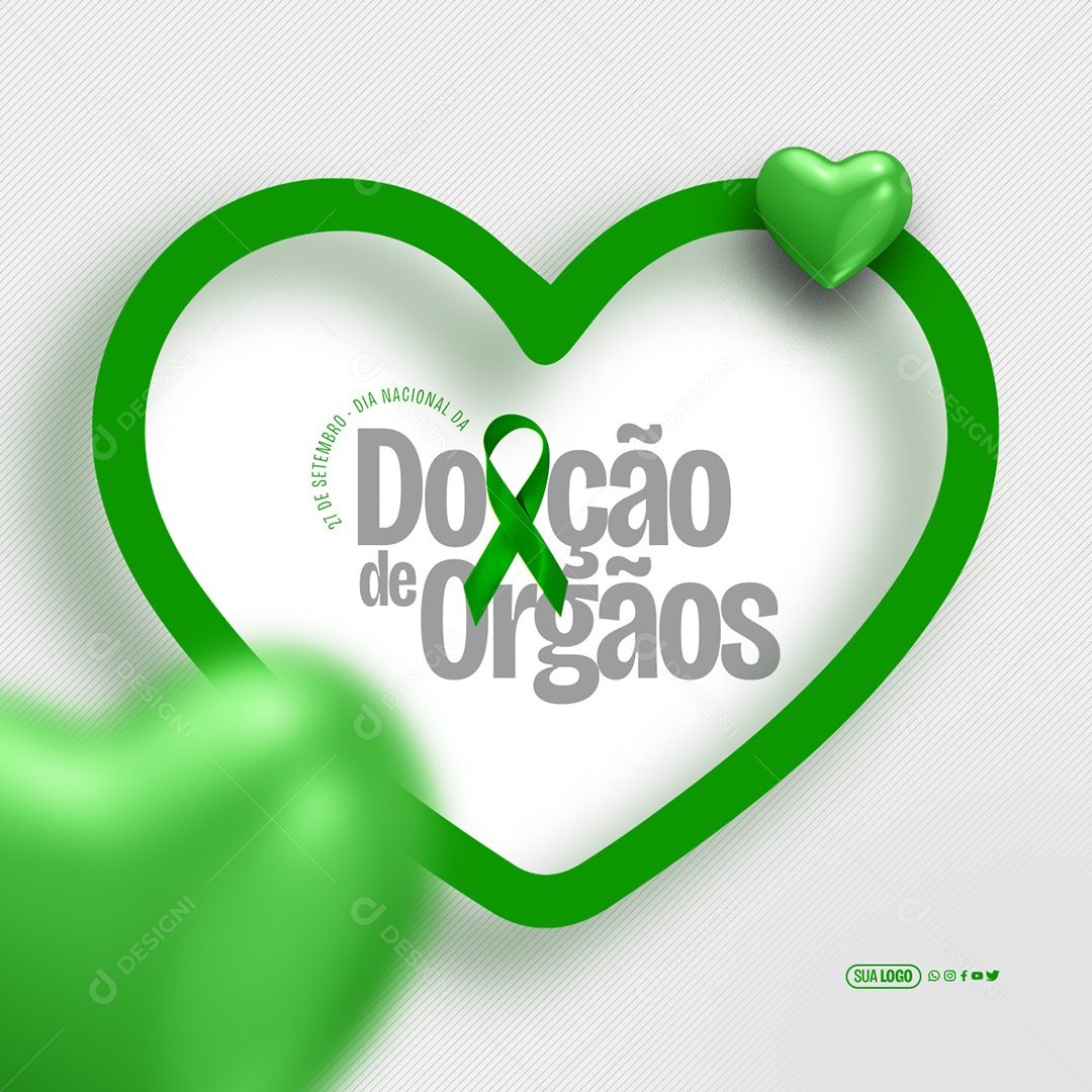 Dia Nacional Da Doação de Órgãos 27 de Setembro Social Media PSD Editável