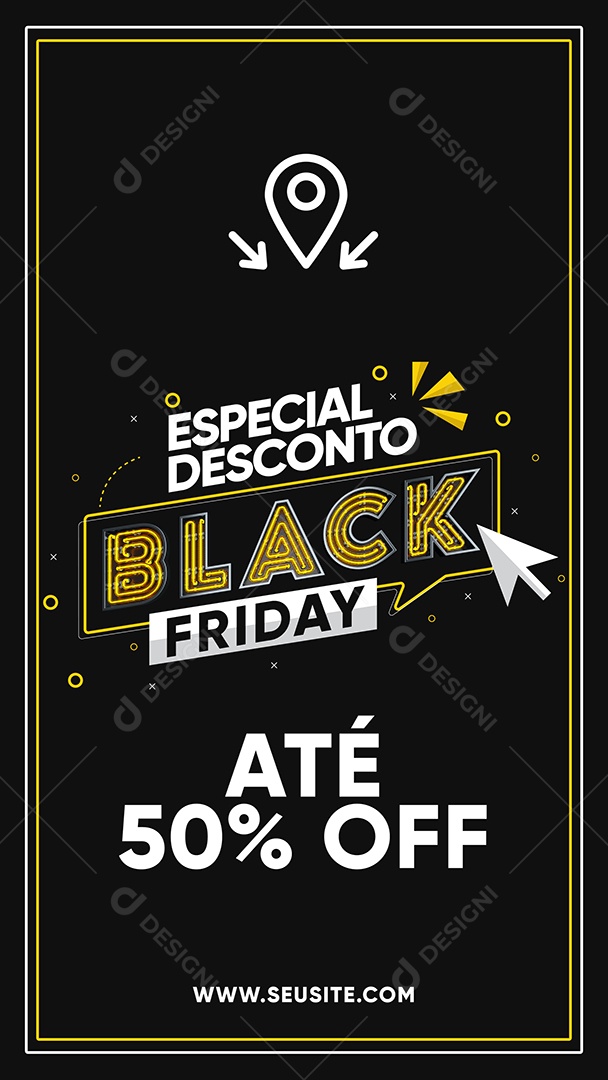 Story Black Friday Especial Desconto Até 50% Off Loja Social Media PSD Editável